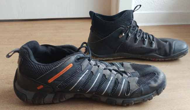 Hiking shoes vs Magna Trail barefoot shoes