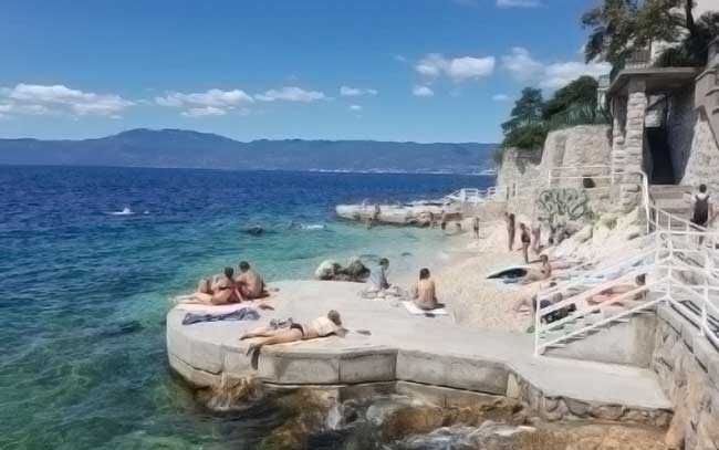 Pecine beach Rijeka