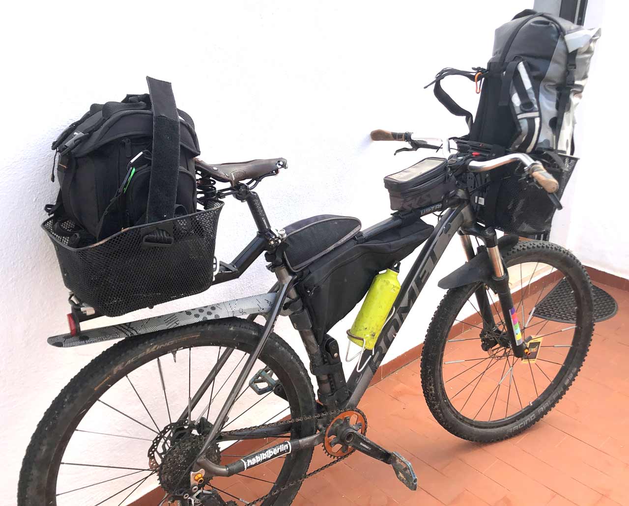 Bikepacking with baskets