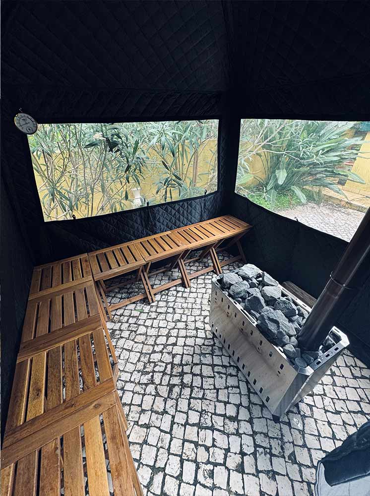 hott gnistan sauna tent inside