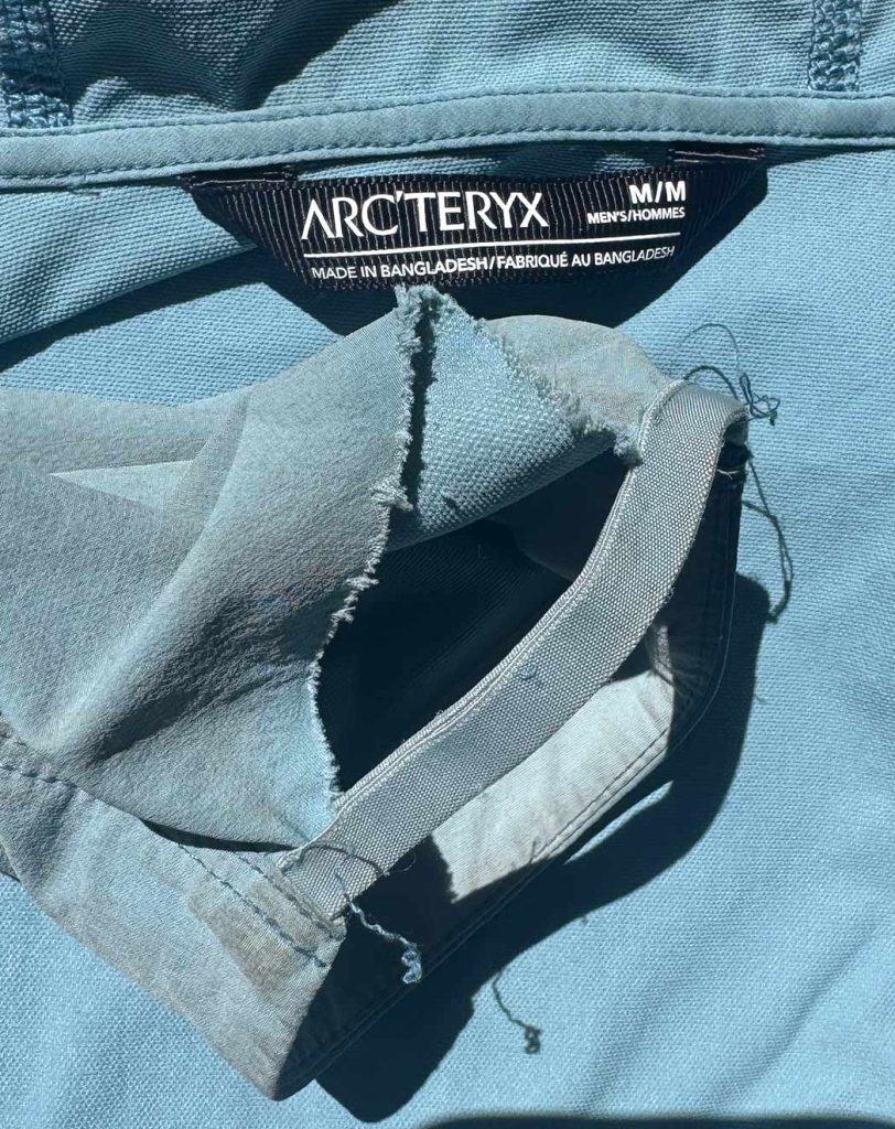 Arcteryx Gamma jacket build quality bad 1